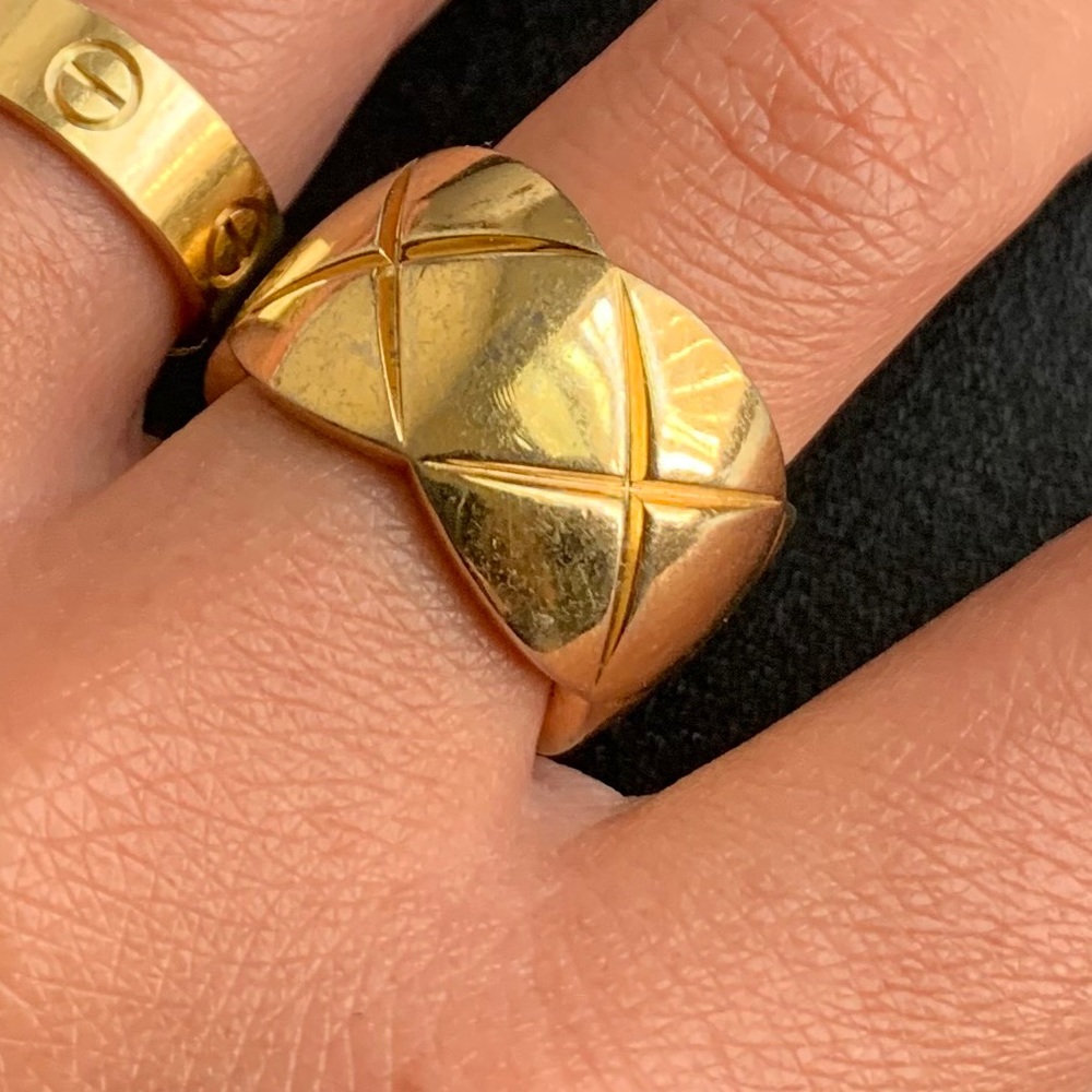 Crush Gold Chunky Ring - Picture 10 of 13